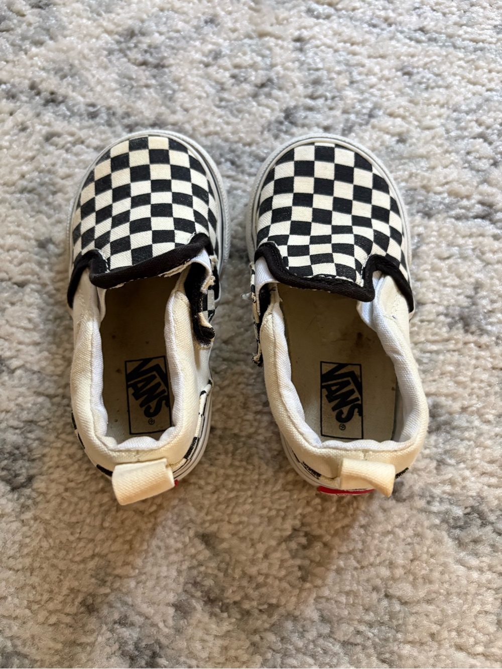 Vans Kids Slip-On Sneakers in Black and White Checkerboard